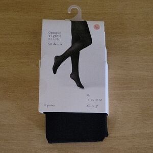 A New Day Black Opaque Tights